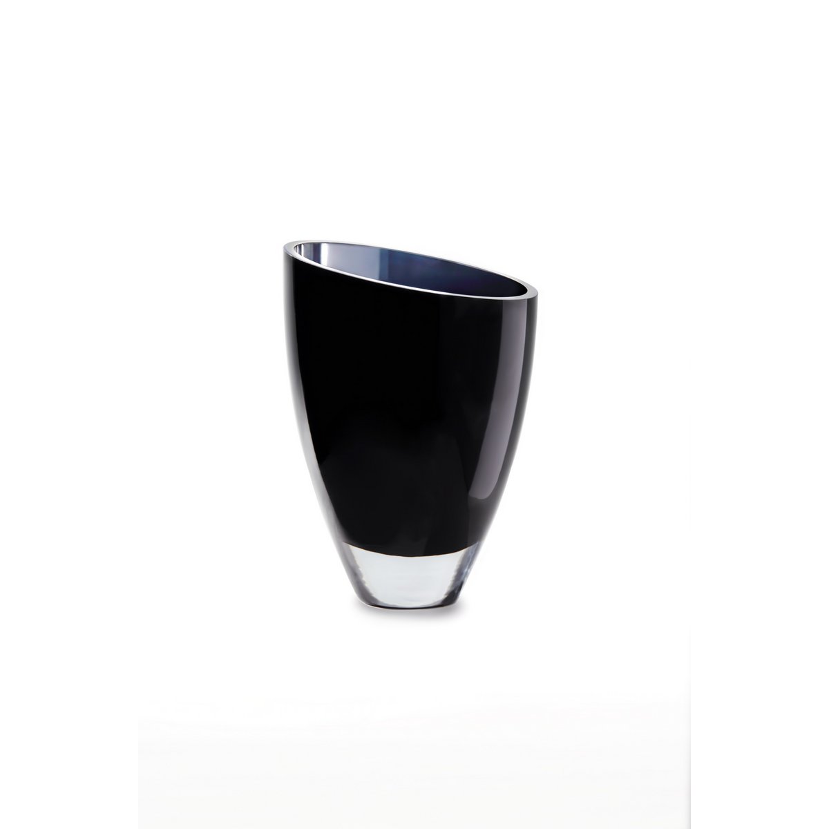 moderne Glasvase elegant dunkelblau, BULED25IB, 9mm Luxusglas - Yucca Deko