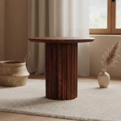 Bullnose Side Table Braun 50 cm - Yucca Deko