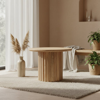 Bullnose Side Table Natural 55 cm - Yucca Deko