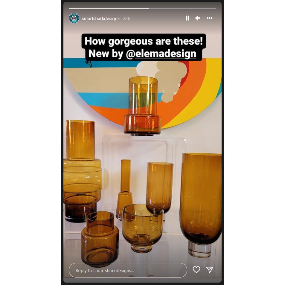 Dicke Glasvase im Retro-Stil XXL, Serie: TYLER 46AM, 9 mm dicke Glasluxus-Edition - Yucca Deko