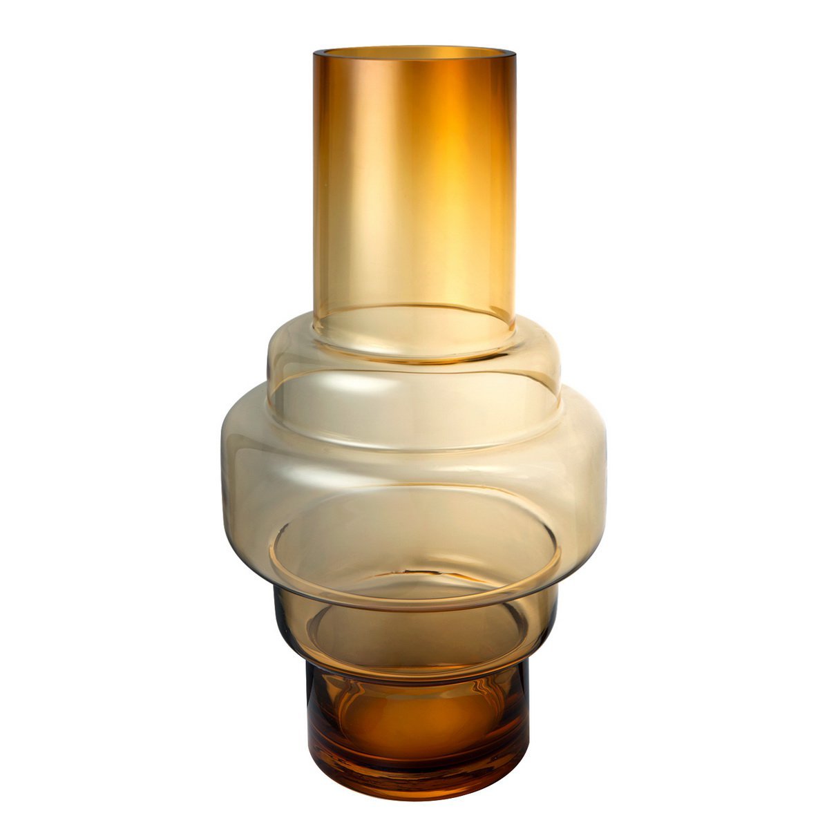 Dicke Glasvase im Retro-Stil XXL, Serie: TYLER 46AM, 9 mm dicke Glasluxus-Edition - Yucca Deko
