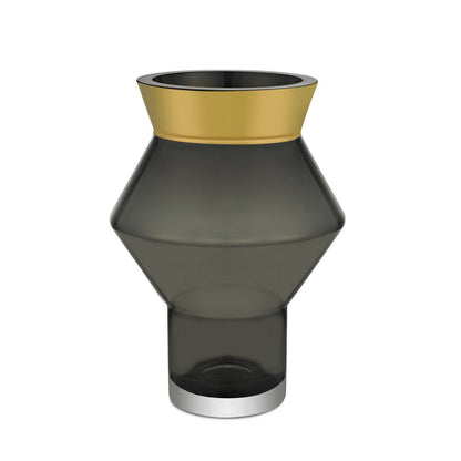 edle Glasvase mit 24k Goldrand, CUZCO - Yucca Deko
