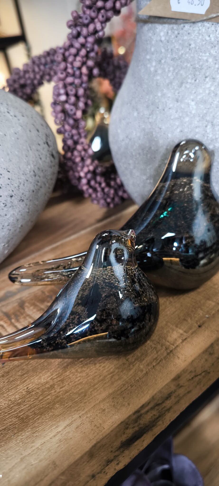Eleganter Glasvogel – schwer, große Ausführung - Yucca Deko