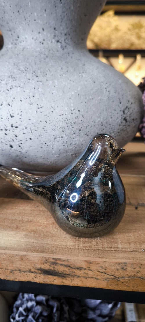 Eleganter Glasvogel – schwer, große Ausführung - Yucca Deko
