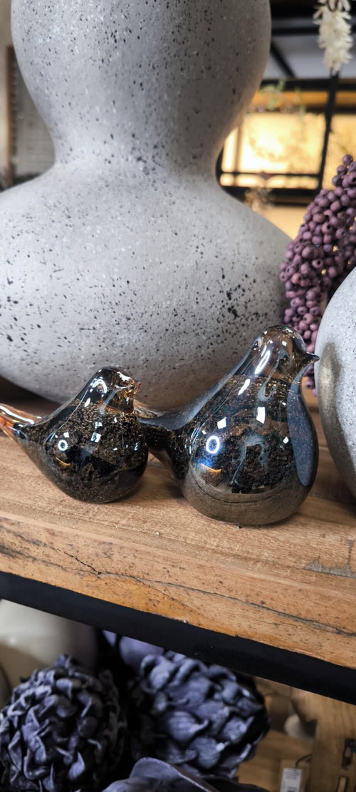 Eleganter Glasvogel – schwer, große Ausführung klein - Yucca Deko