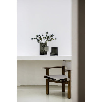 Glasvase von höchst innovativem Design mit konstruktivistischem Touch, FUSION 20 Grau - Yucca Deko
