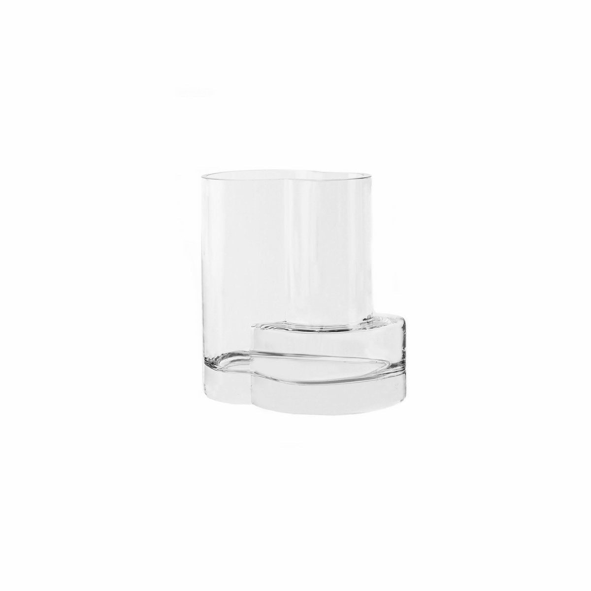 Glasvase von höchst innovativem Design mit konstruktivistischem Touch, FUSION 20 Klarglas - Yucca Deko