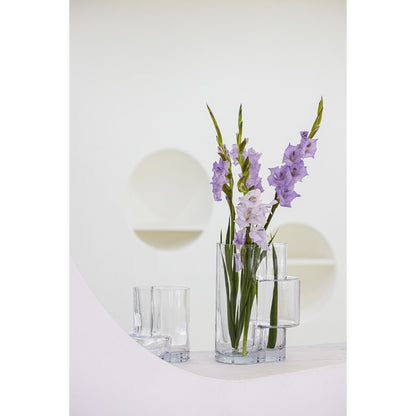 Glasvase von höchst innovativem Design mit konstruktivistischem Touch, FUSION 20 Klarglas - Yucca Deko
