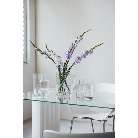 Glasvase von höchst innovativem Design mit konstruktivistischem Touch, FUSION 20 Klarglas - Yucca Deko