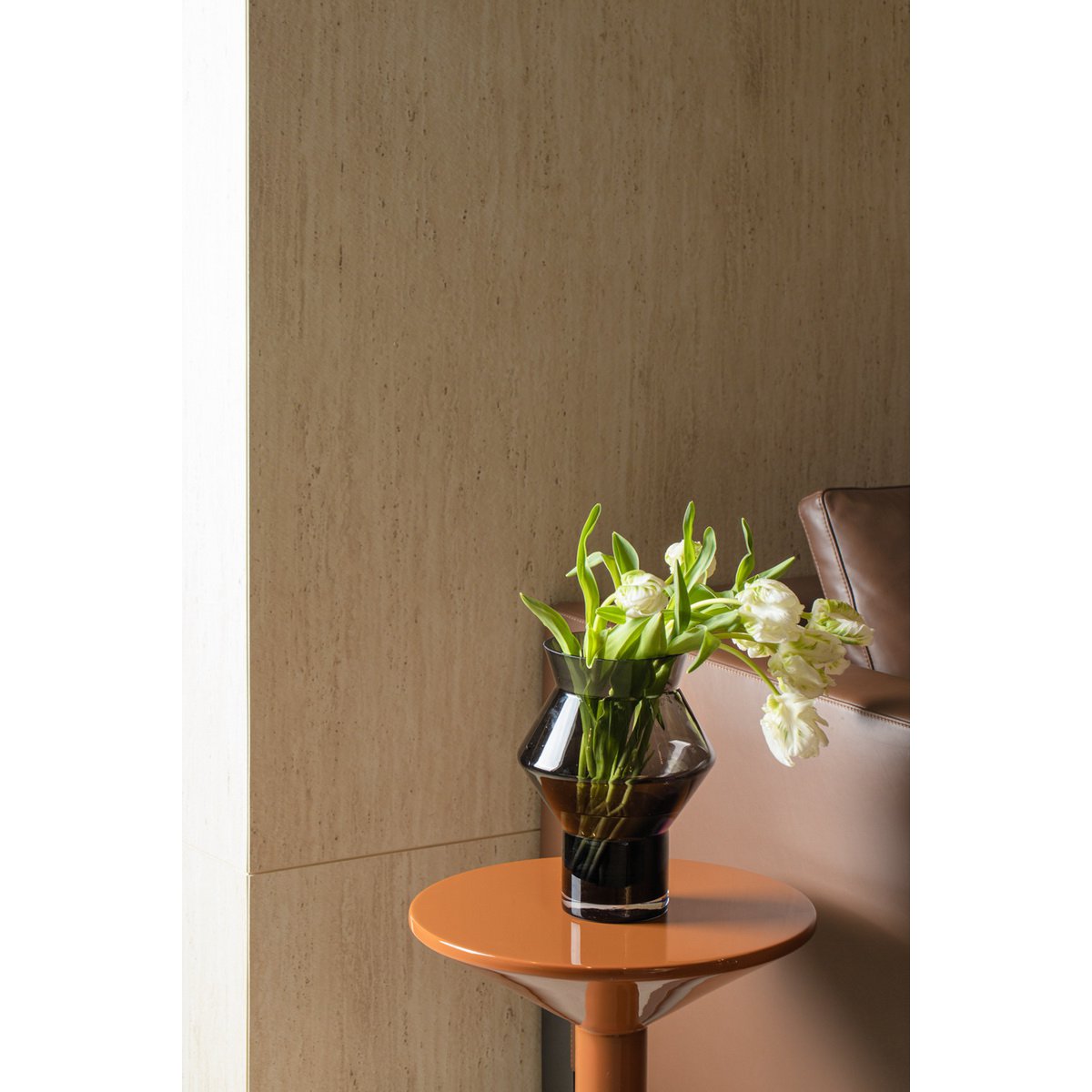 Große Designvase mit gezackter, kantiger Zylinderform, dunkelgraues Qualitätsglas, CUZ14GR - Yucca Deko