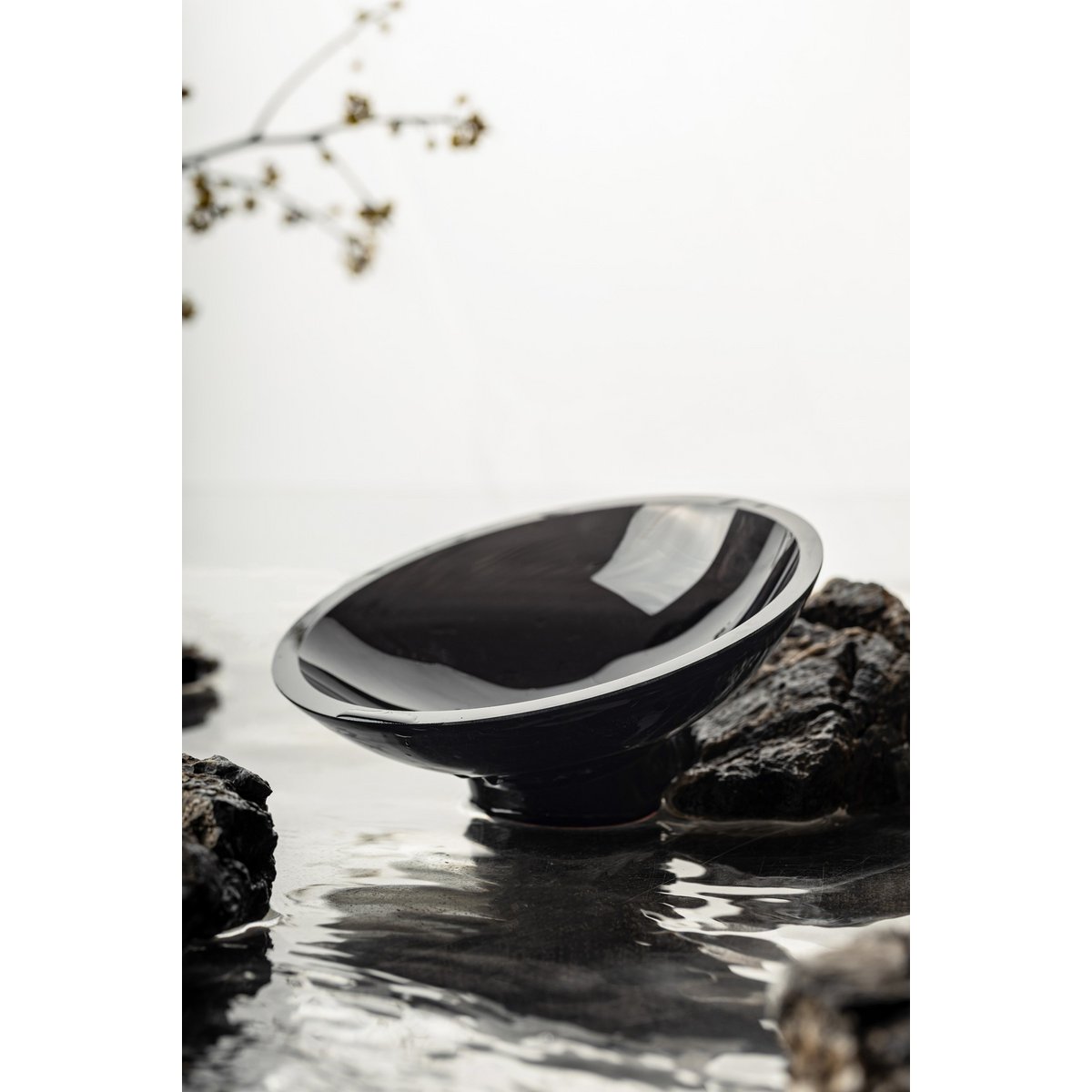 große Schüssel modernes innovatives Design, RUD12ZW, Luxusglas - Yucca Deko