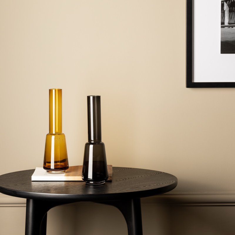 Große Vase im modernen Retro-Design, tiefgraue Farbe, TYLER14 grau - Yucca Deko