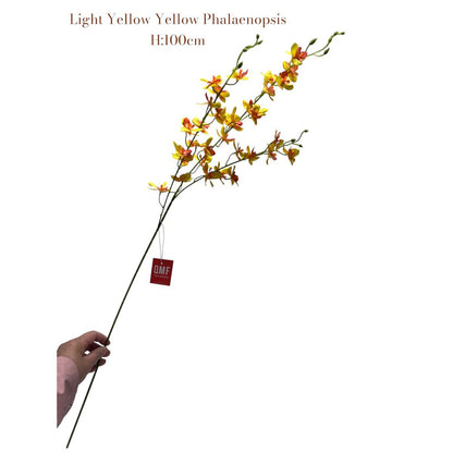 Hellgelbe Phalaenopsis | Seide Künstliche Blütenlänge 100 1pcs - Yucca Deko