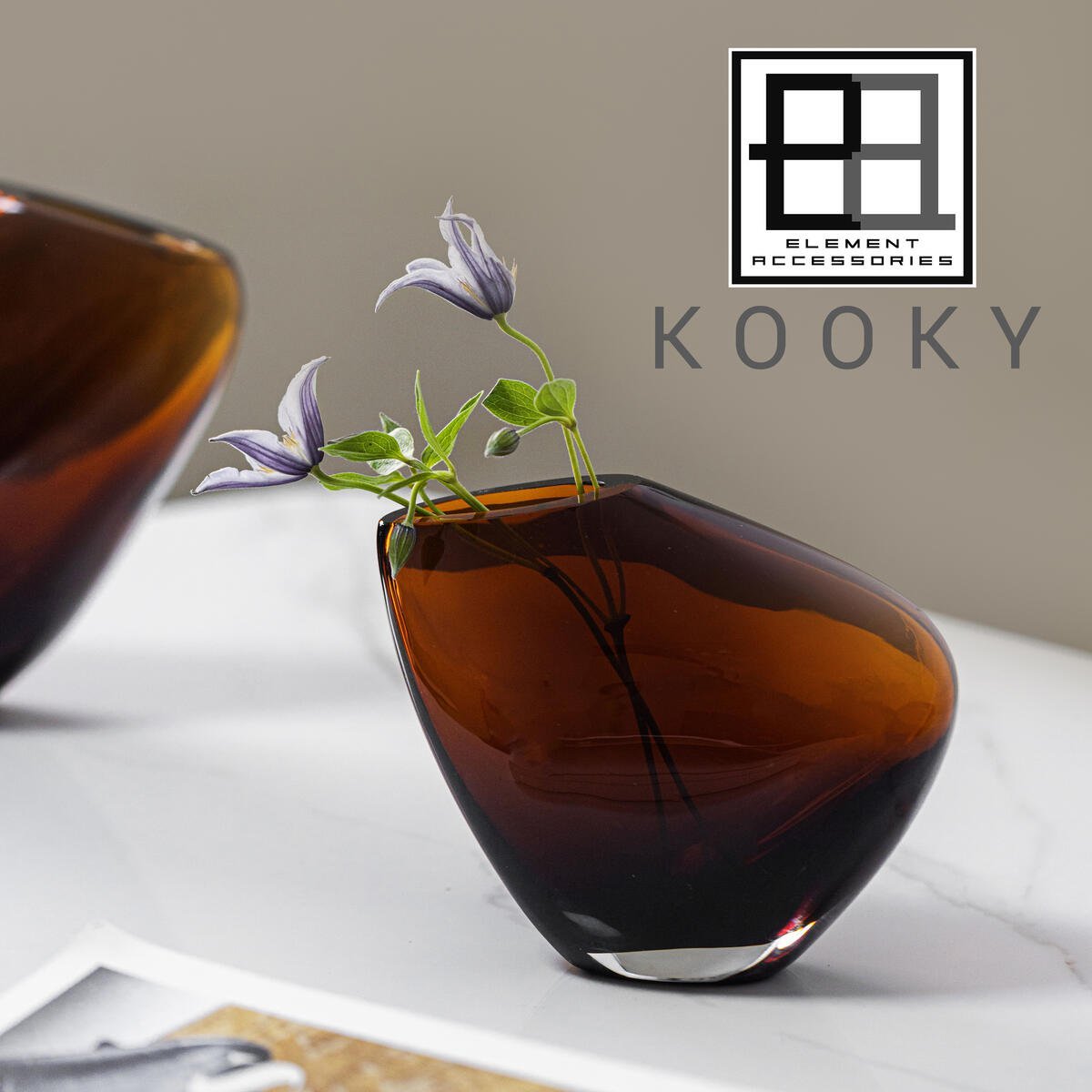 Innovative Designvase, kieselartige organische Form, KOOKY21AM - Yucca Deko