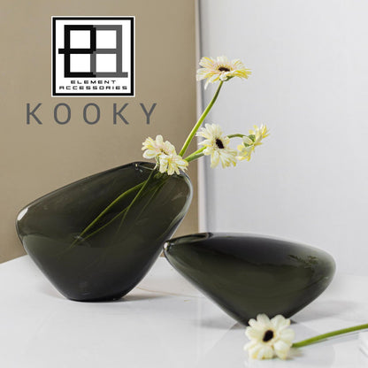 Innovative Designvase, kieselartige organische Form, KOOKY21GR - Yucca Deko