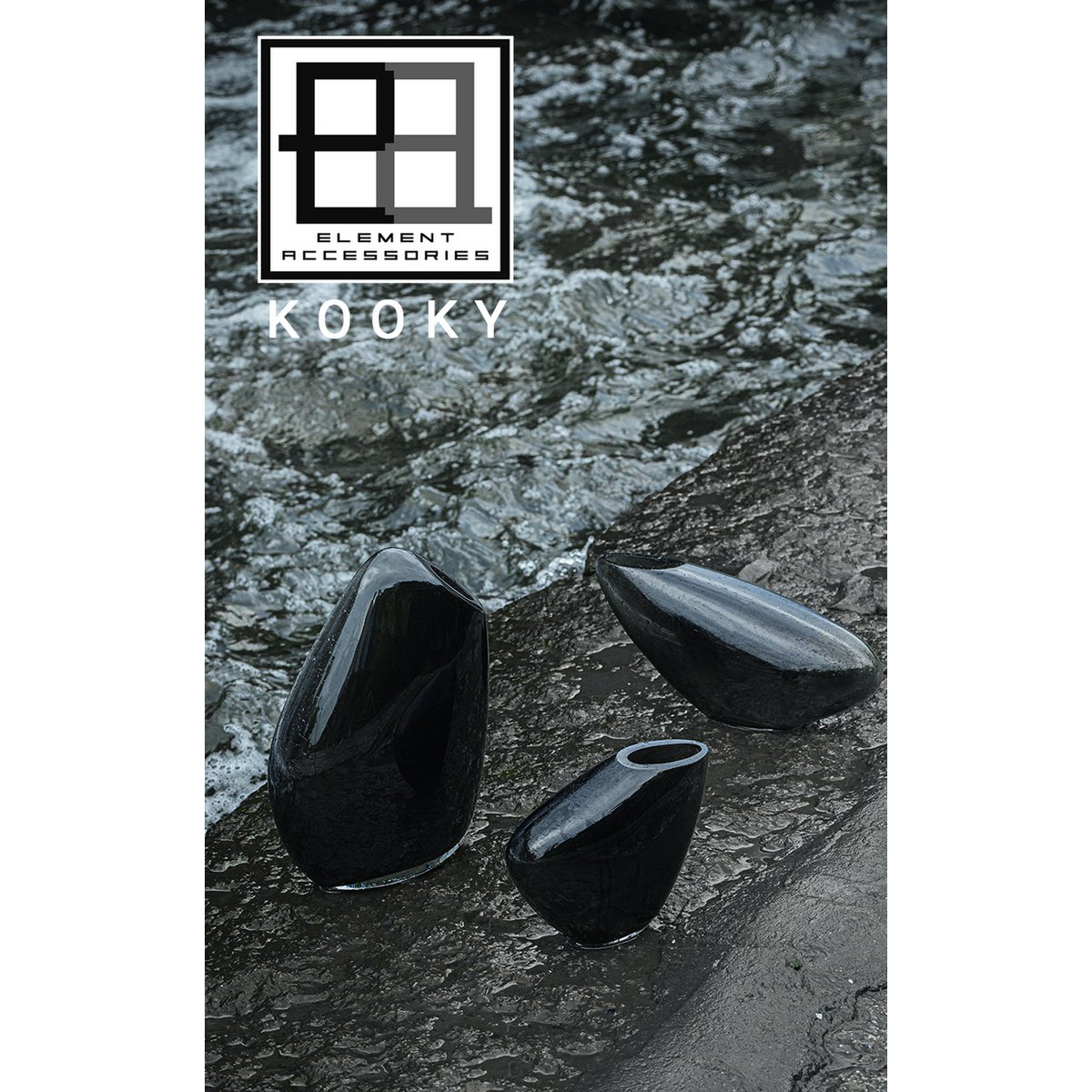 Innovative Designvase, kieselartige organische Form, KOOKY21GR - Yucca Deko