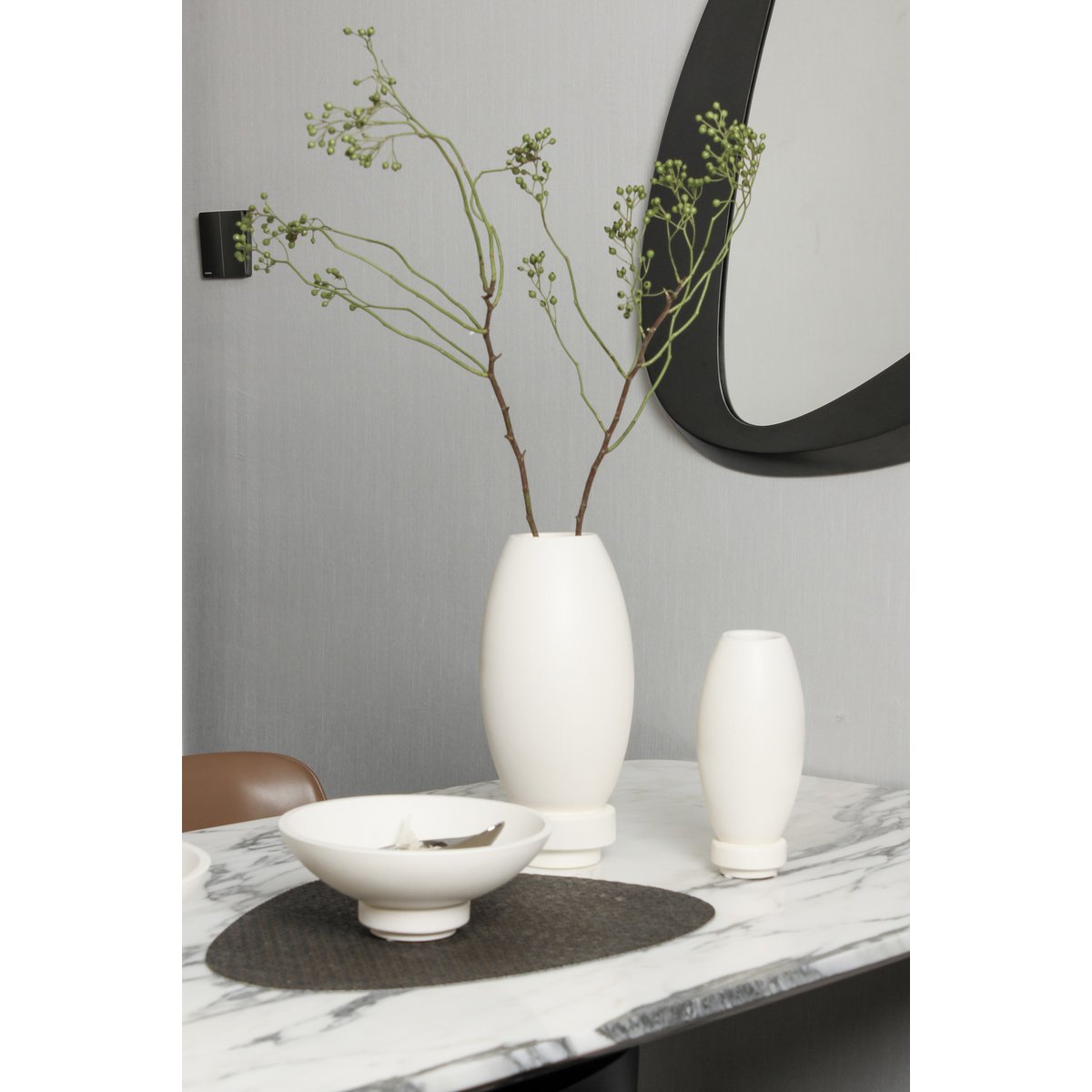 Innovative moderne Vase, Mikrozement, Top Design, RUD22WH - Yucca Deko