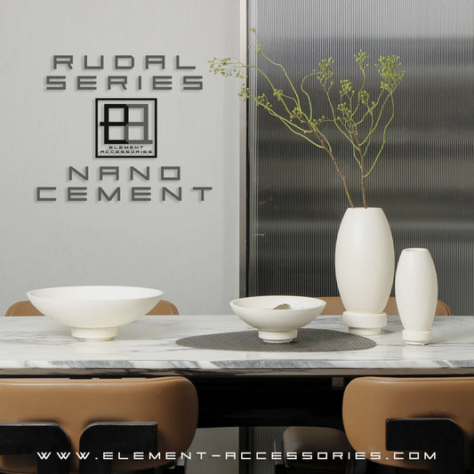 Innovative moderne Vase, Mikrozement, Top Design, RUD22WH - Yucca Deko