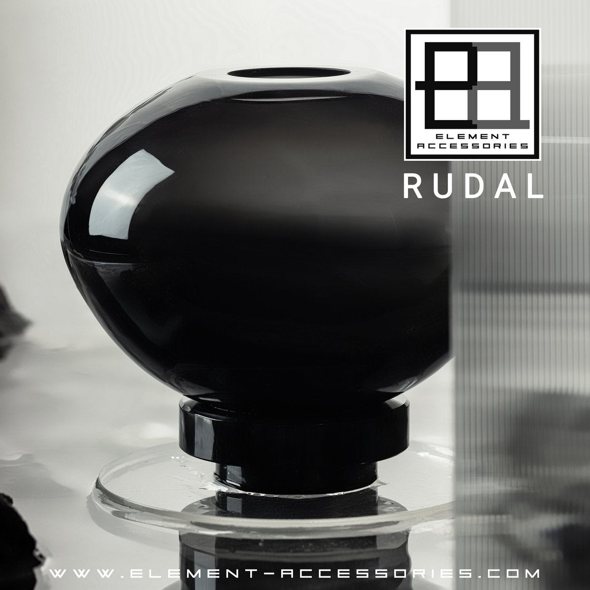 Innovative moderne Vase, Top-Design, Rückseite High-End-Glas. RUD22ZW - Yucca Deko