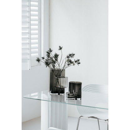 Innovative modernistische hohe Vase, Top-Design, konstruktivistisch FUSIO 32 Grau - Yucca Deko