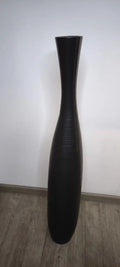 Keramik Vase Glas Art Braun Groß 88cm hoch - Yucca Deko