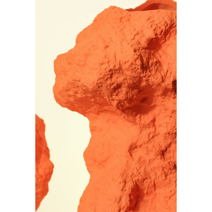 Keramikvase m. Rock-Look in trendigem Orange CHU32OR - Yucca Deko