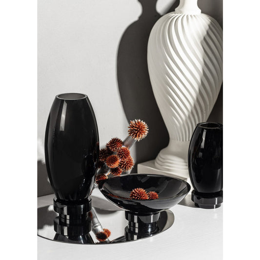 Kleine moderne Vase, innovatives Design, Rückseite aus hochwertigem Glas. RUD15ZW - Yucca Deko