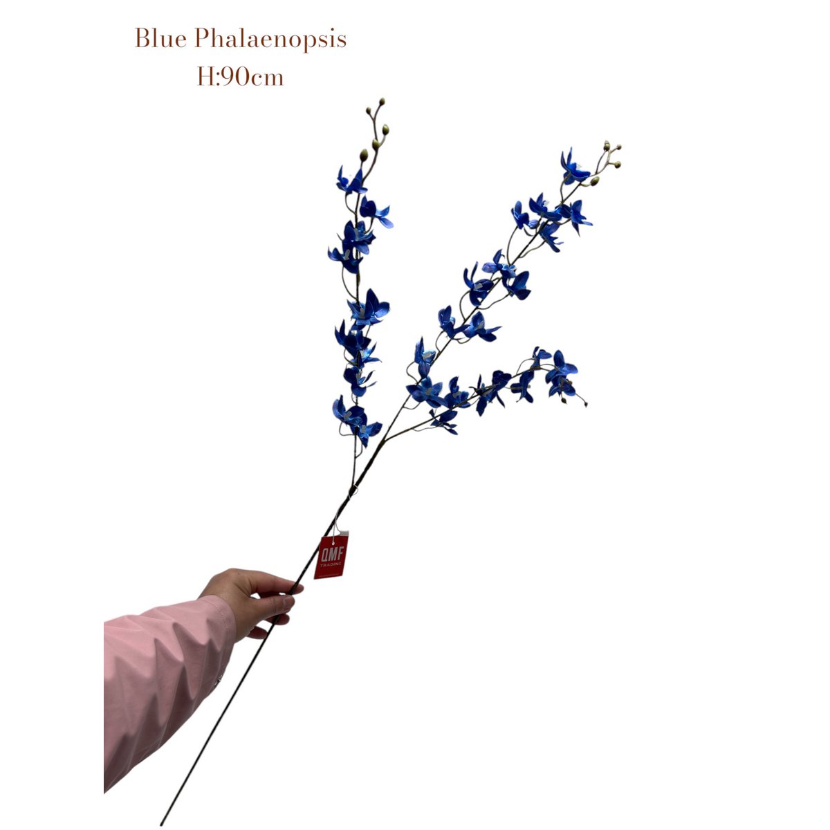 Künstliche Blüten blaue Phalaenopsis | Seide Künstliche Blütenlänge 90 1pcs - Yucca Deko