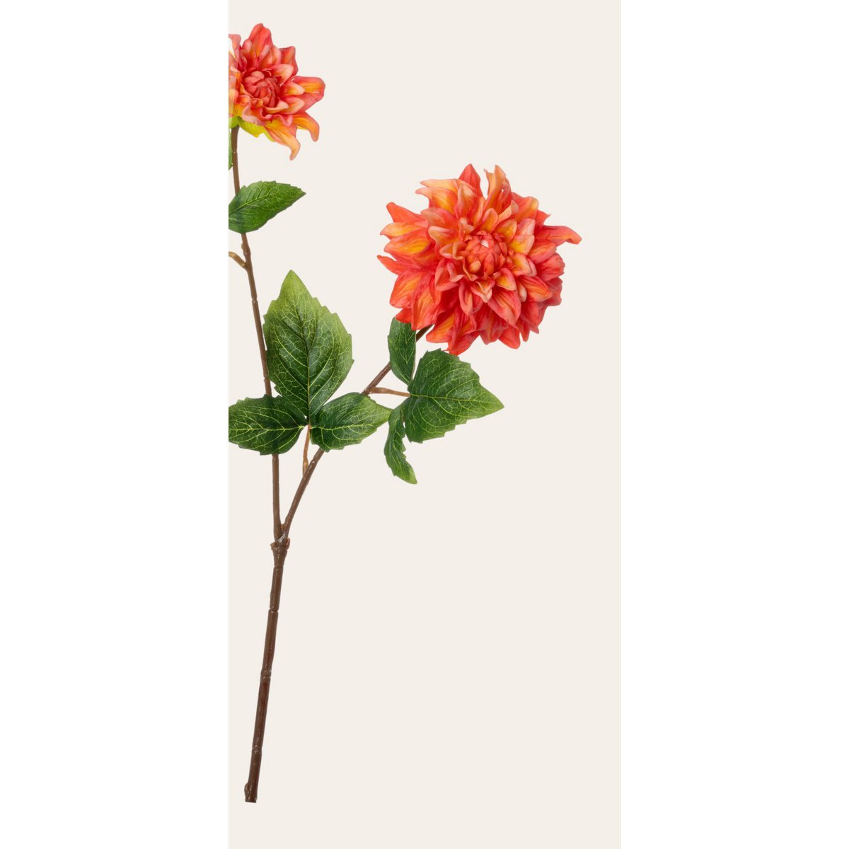 Kunstblume Dahlie orange rot 60 cm - Yucca Deko