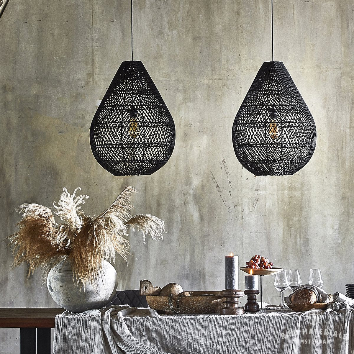 Labyrinth Hanging Lamp fallen schwarz - Yucca Deko