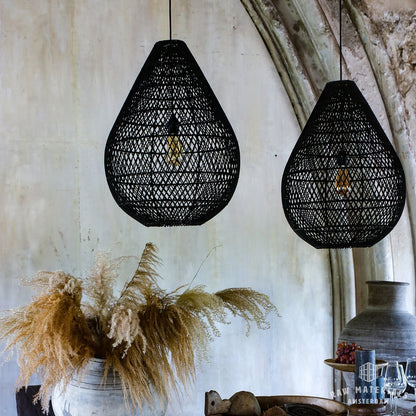 Labyrinth Hanging Lamp fallen schwarz - Yucca Deko