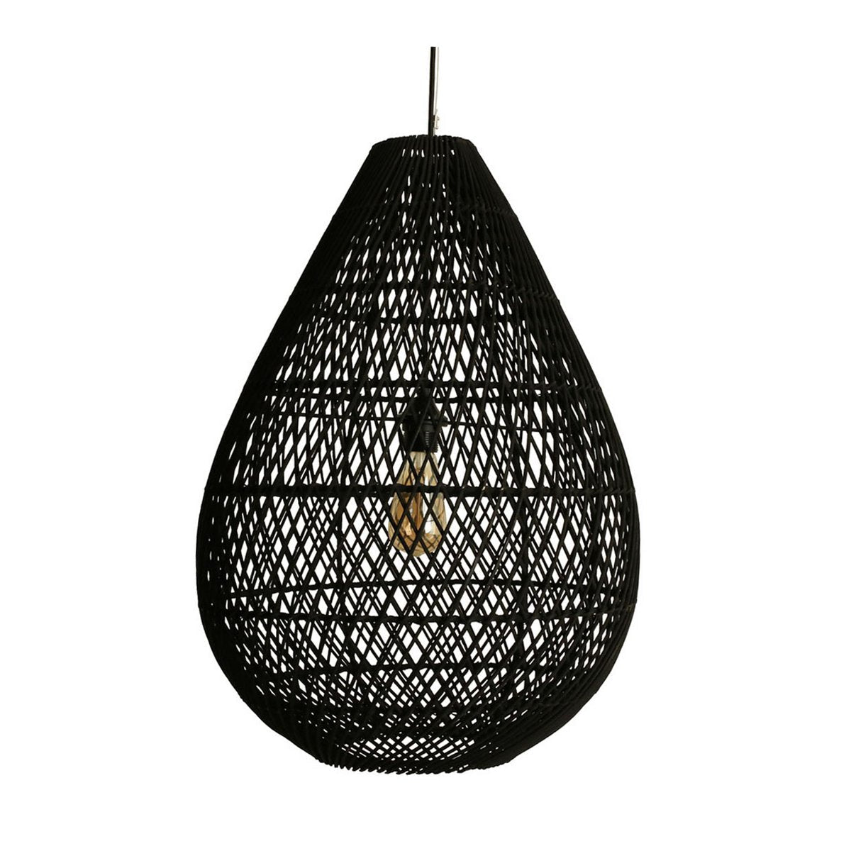 Labyrinth Hanging Lamp fallen schwarz - Yucca Deko