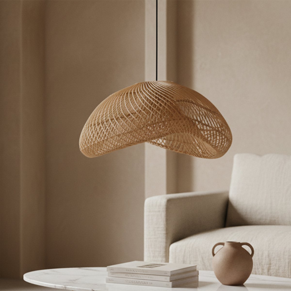 Labyrinth Hanging Lampe Bio Natural - Yucca Deko