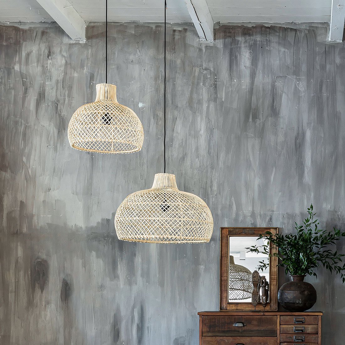 Labyrinth Hanging Lampe Naturel klein - Yucca Deko