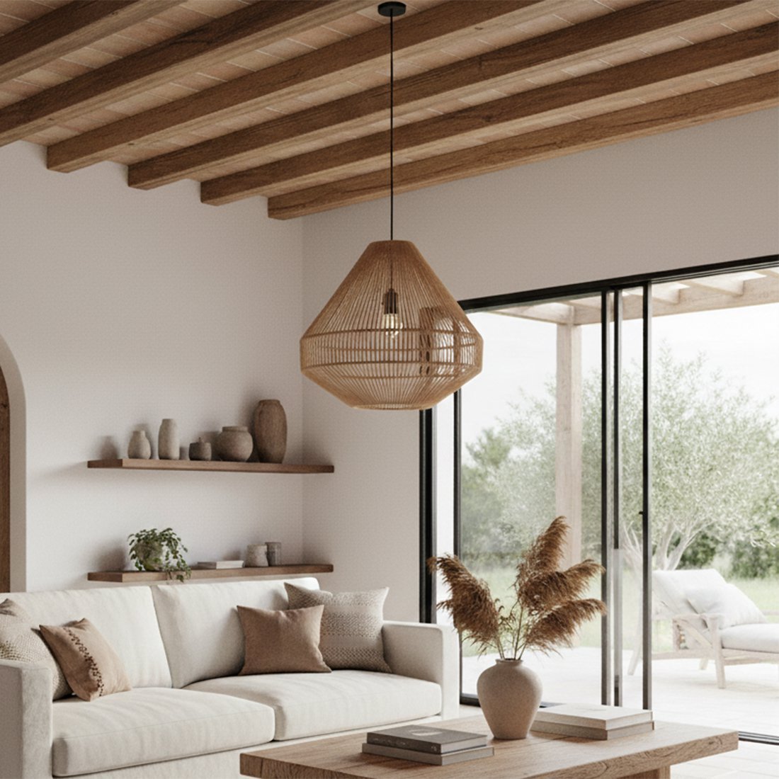 Linea Hanging Lamp Diamond Natural - Yucca Deko