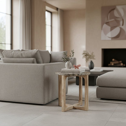 Marmor-Beistelltisch Bizar - 50x50x50 cm - Yucca Deko