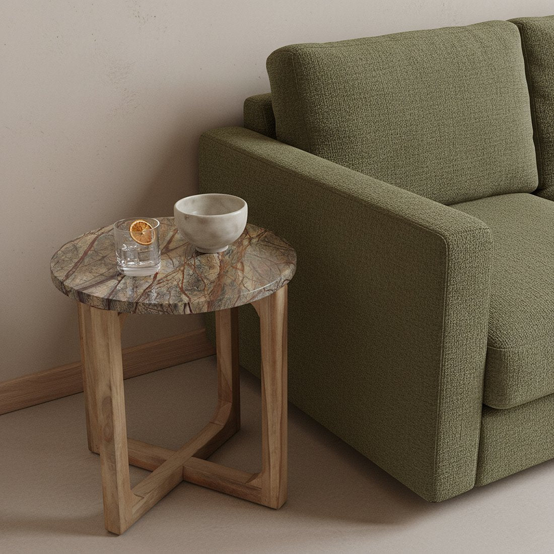 Marmor-Beistelltisch Bizar - 50x50x50 cm - Yucca Deko