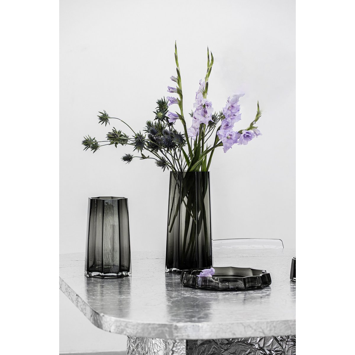 Modern-Classic Luxuriöse große Schale oder Gefäß, stilvolles Design, LENOX 05 Grey - Yucca Deko