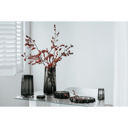 Modern-Classic Luxuriöse große Schale oder Gefäß, stilvolles Design, LENOX 05 Grey - Yucca Deko