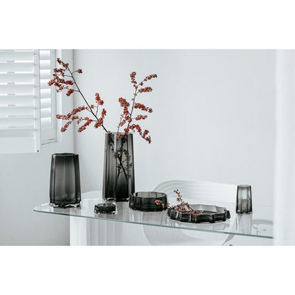 Modern-Classic Luxuriöse große Schale oder Gefäß, stilvolles Design, LENOX 05 Grey - Yucca Deko