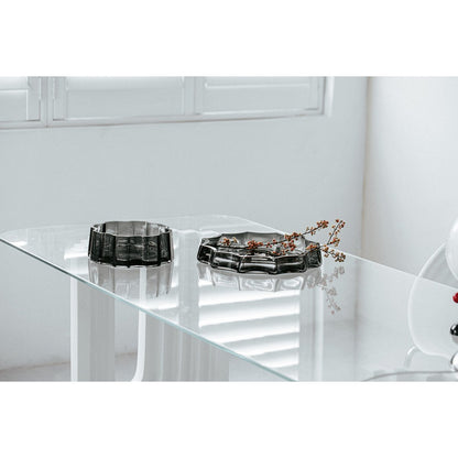 Modern-Classic Luxuriöse große Schale oder Gefäß, stilvolles Design, LENOX 05 Grey - Yucca Deko