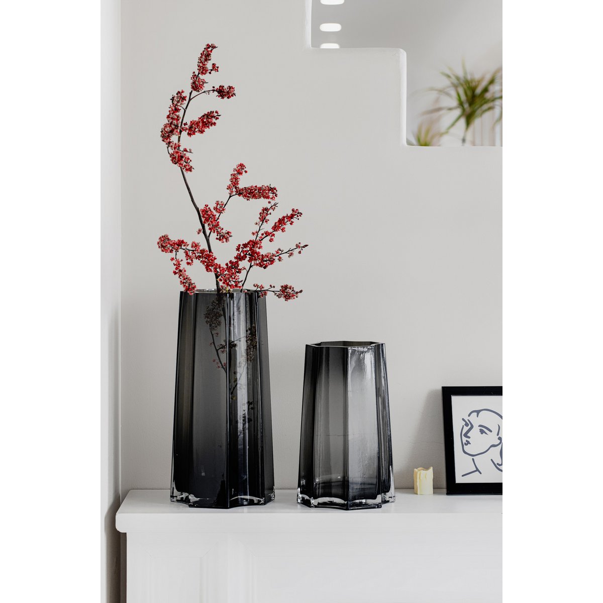 Modern-Classic Luxury Vase, stilvolles Design, LENOX 30 Grey - Yucca Deko