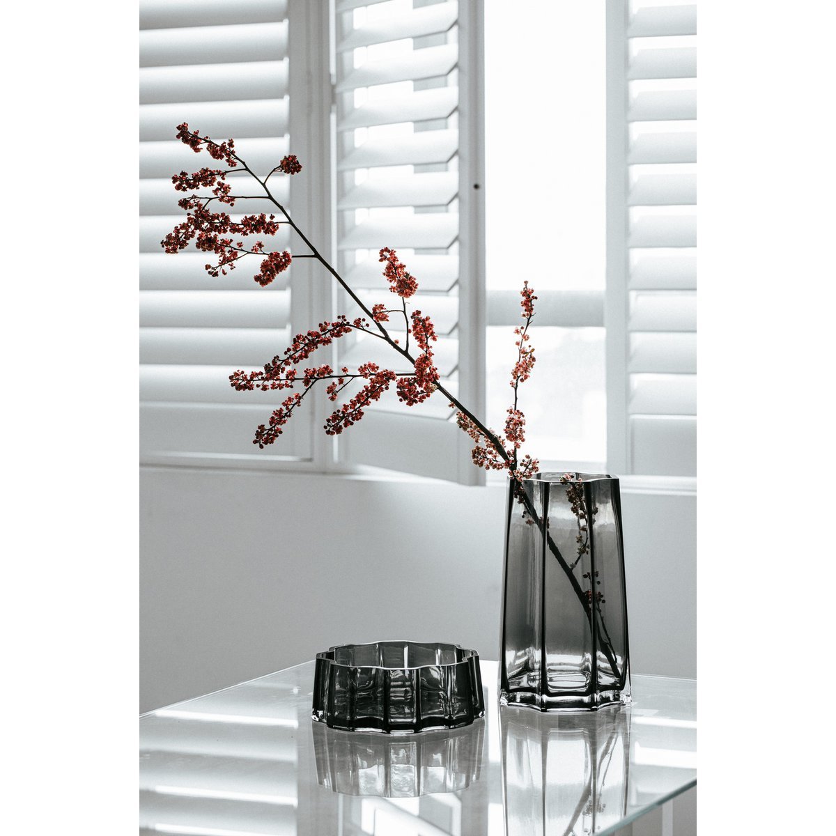 Modern-Classic Luxury Vase, stilvolles Design, LENOX 30 Grey - Yucca Deko