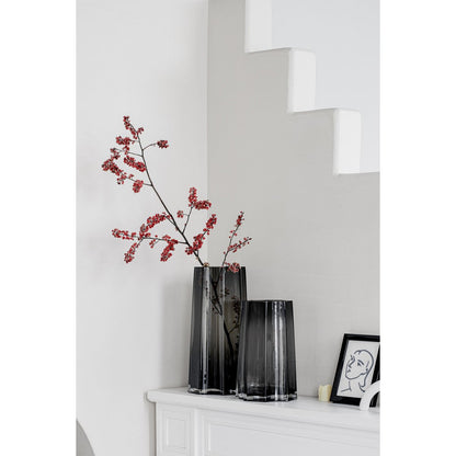 Modern-klassische, luxuriöse hohe Vase, stilvolles belgisches Design, LENOX 40 Grau - Yucca Deko