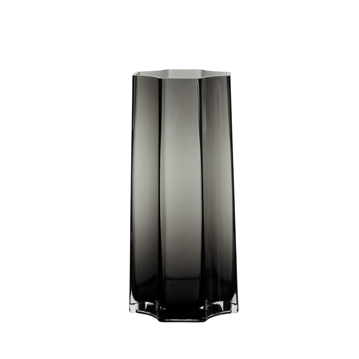 Modern-klassische, luxuriöse hohe Vase, stilvolles belgisches Design, LENOX 40 Grau - Yucca Deko