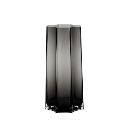 Modern-klassische, luxuriöse hohe Vase, stilvolles belgisches Design, LENOX 40 Grau - Yucca Deko