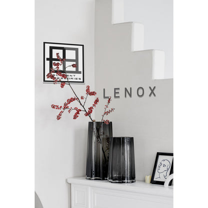 Modern-klassische, luxuriöse hohe Vase, stilvolles belgisches Design, LENOX 40 Grau - Yucca Deko