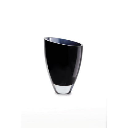moderne Glasvase elegant dunkelblau, BULED25IB, 9mm Luxusglas - Yucca Deko