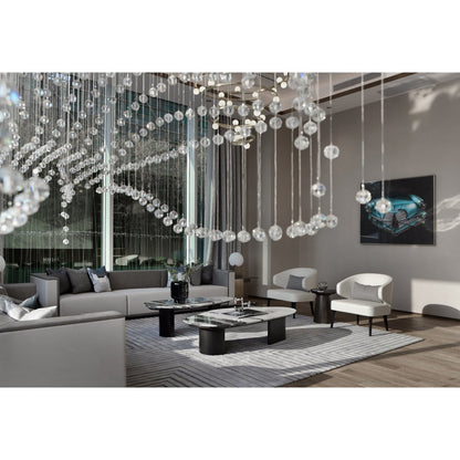 Moderne Glasvase mit ikonischem Design, Tintenblau, ZADAR 25IB, luxuriöses 9-mm-Glas - Yucca Deko