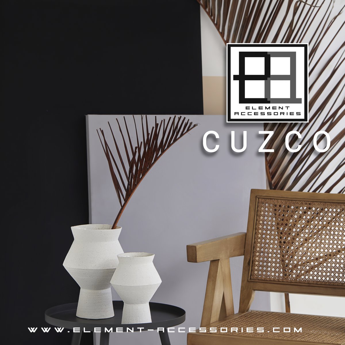 Moderne Keramikvase mit rauer weißer Oberfläche, eckige runde Form, CUZCO 20 weiß - Yucca Deko